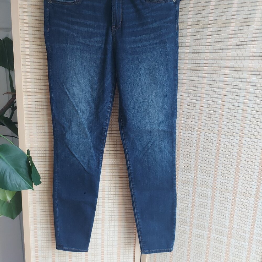 KUT From The Kloth High Rise Cotton Toothpick Skinny Blue Denim Jeans Size 8